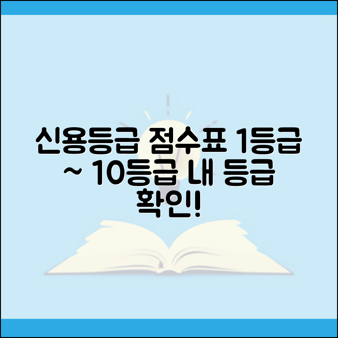신용등급단계 점수표 | 1등급부터 10등급까지 점수 구간