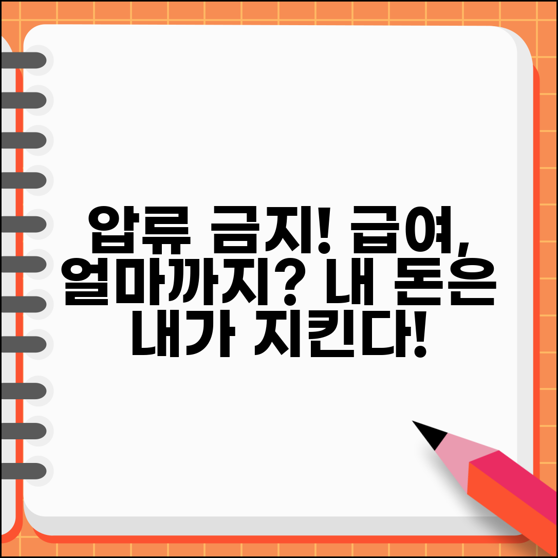급여 압류 한도 | 근로소득 압류 금지 범위와 압류 가능액