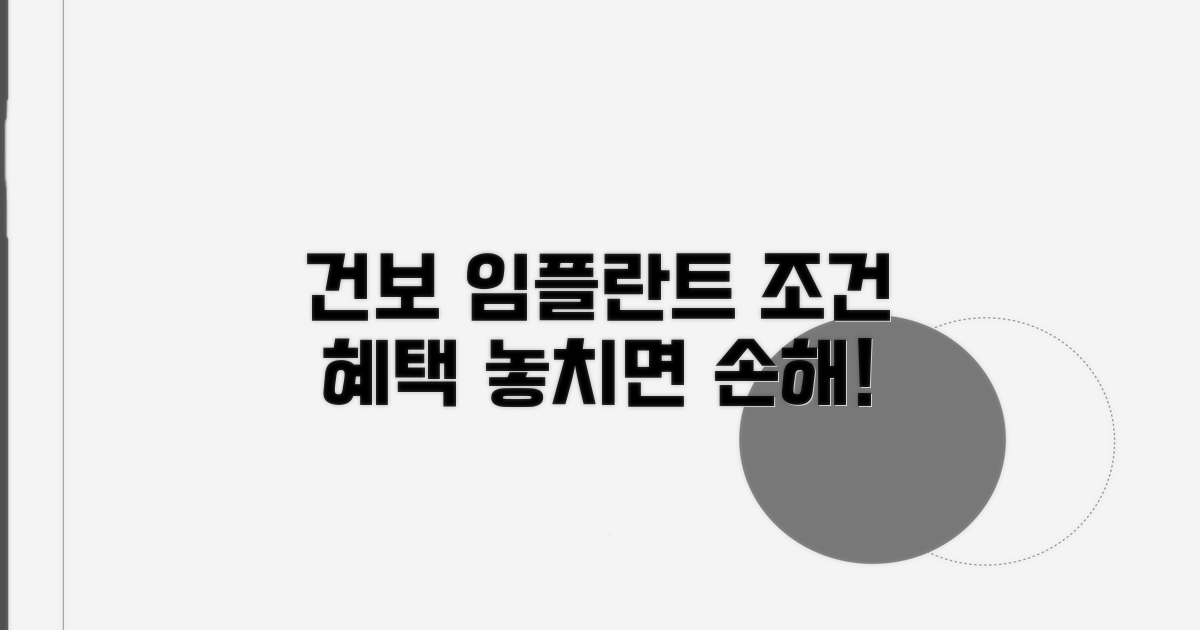 건보 적용 임플란트 조건과 혜택