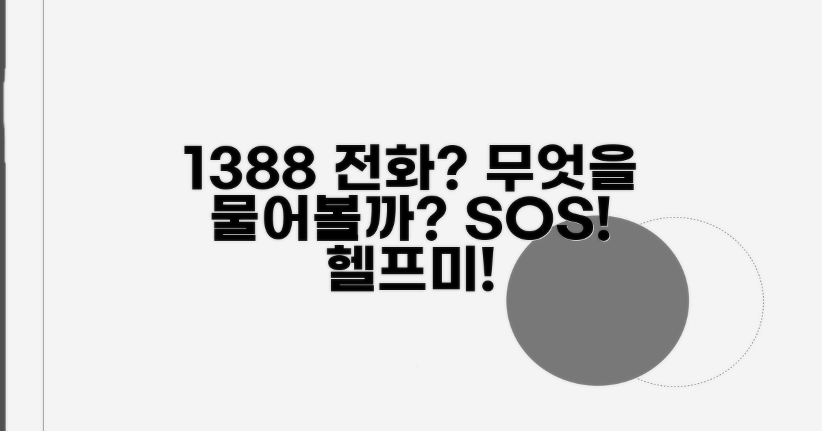 1388 전화, 무엇을 상담할까?