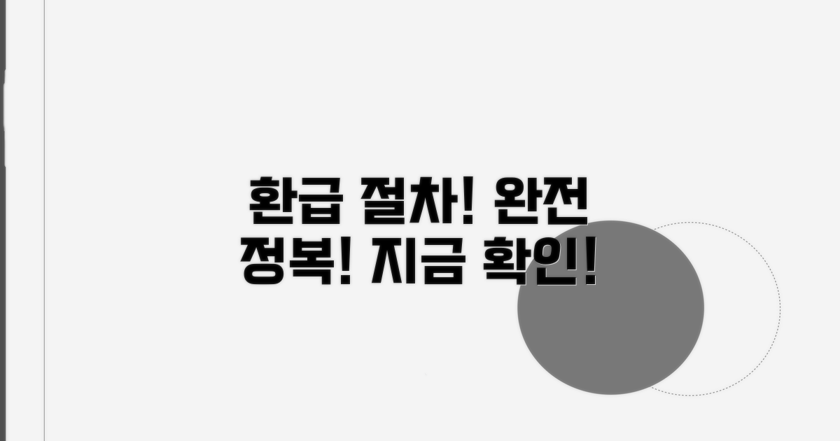 실제 환급 절차 안내