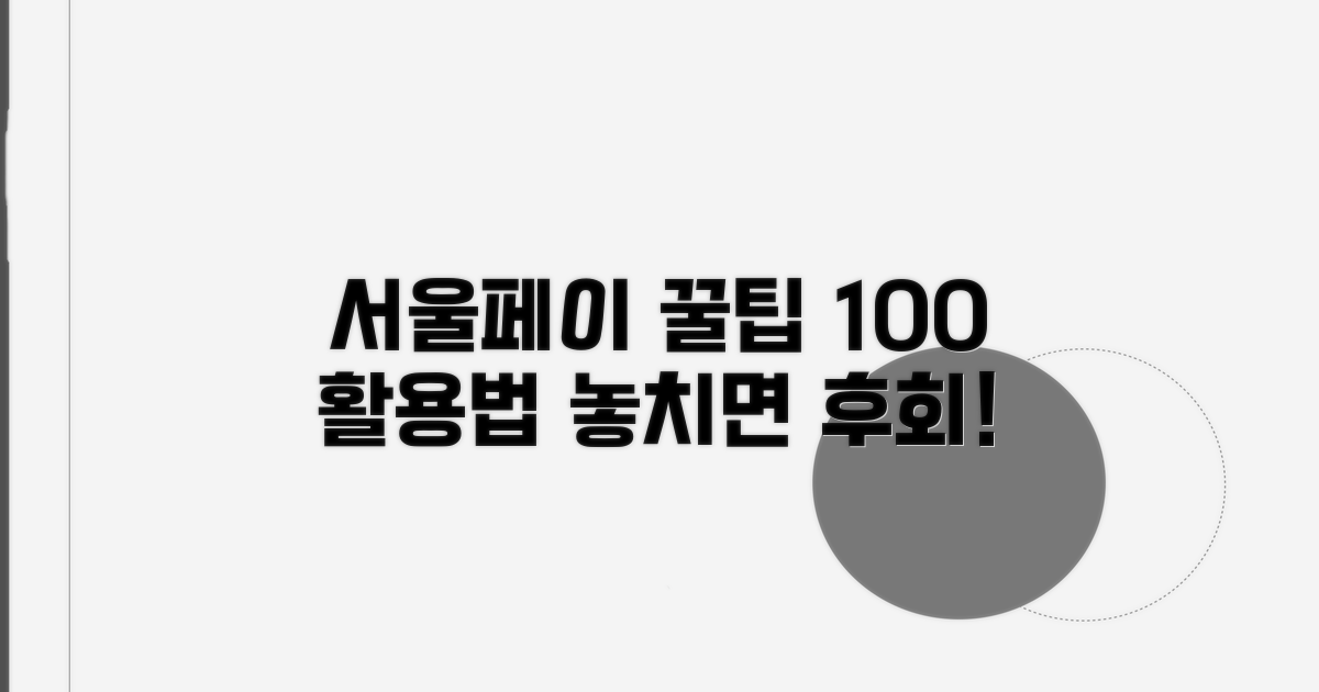 서울페이 완벽 활용 전략