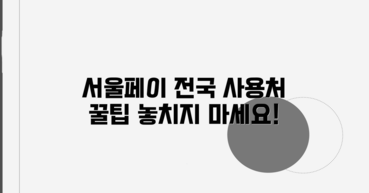 서울페이 사용처 총정리