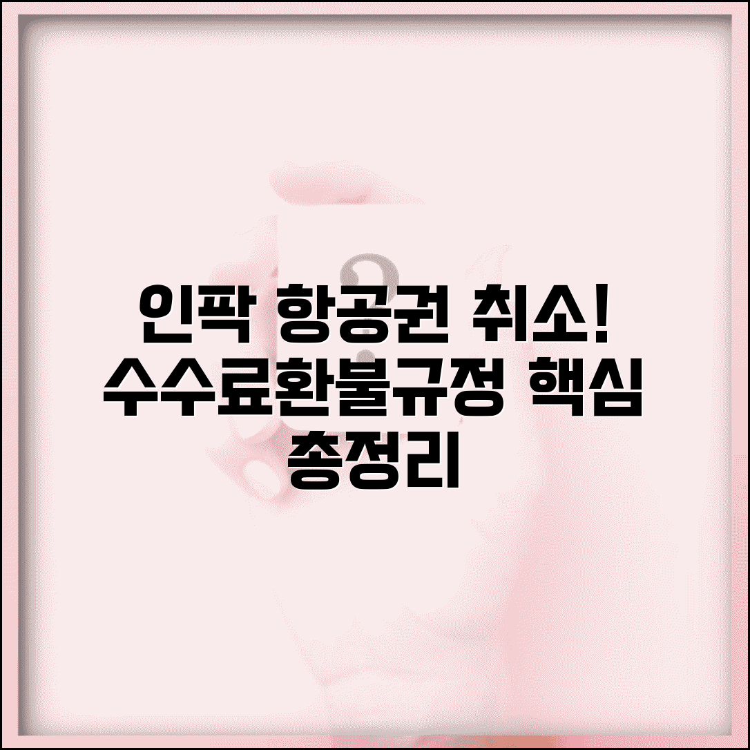 인터파크 항공권 예약 취소 여행 | 인터파크투어 항공편 취소 수수료와 환불 규정