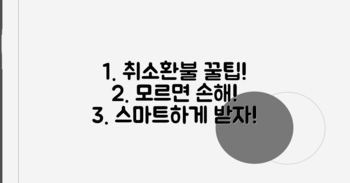 스마트한 취소 및 환불 꿀팁 공개