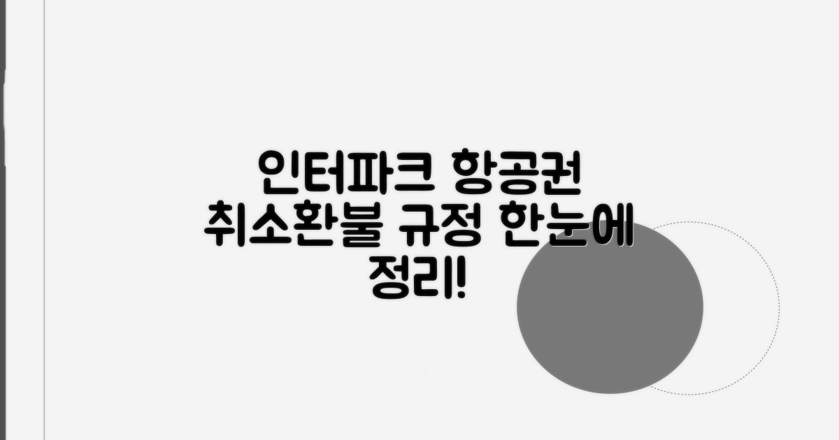 인터파크 항공권 취소, 환불 규정 총정리