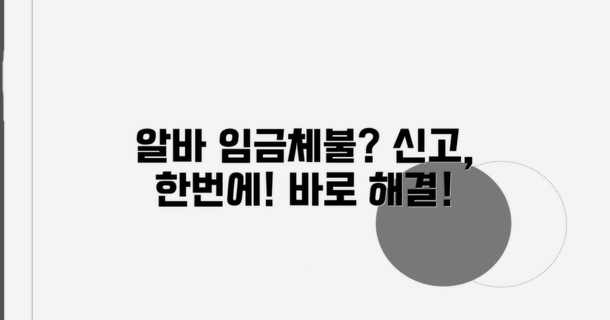 알바생 임금체불 신고 절차