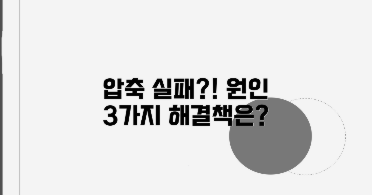 압축 해제 실패, 왜 일어날까?