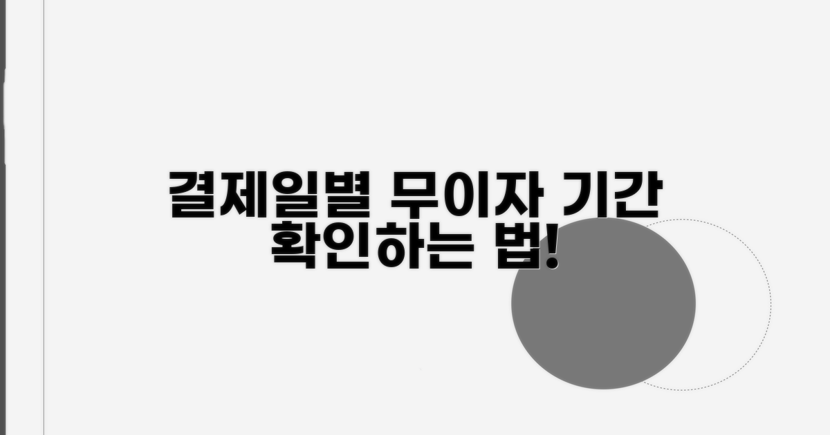 결제일별 무이자 기간 확인법