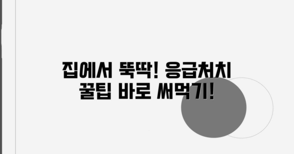 집에서 시도할 수 있는 응급 처치