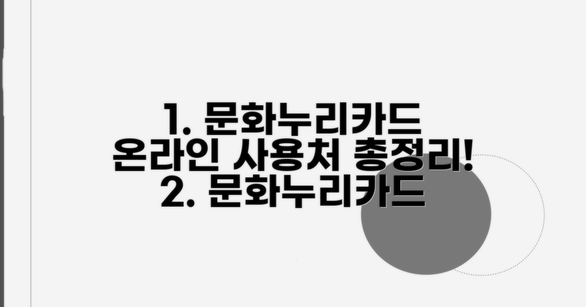 문화누리카드 온라인 사용처 총정리