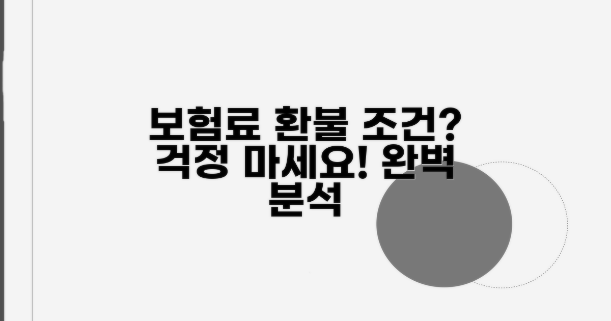 취소 시 보험료 환불 조건 완벽 분석