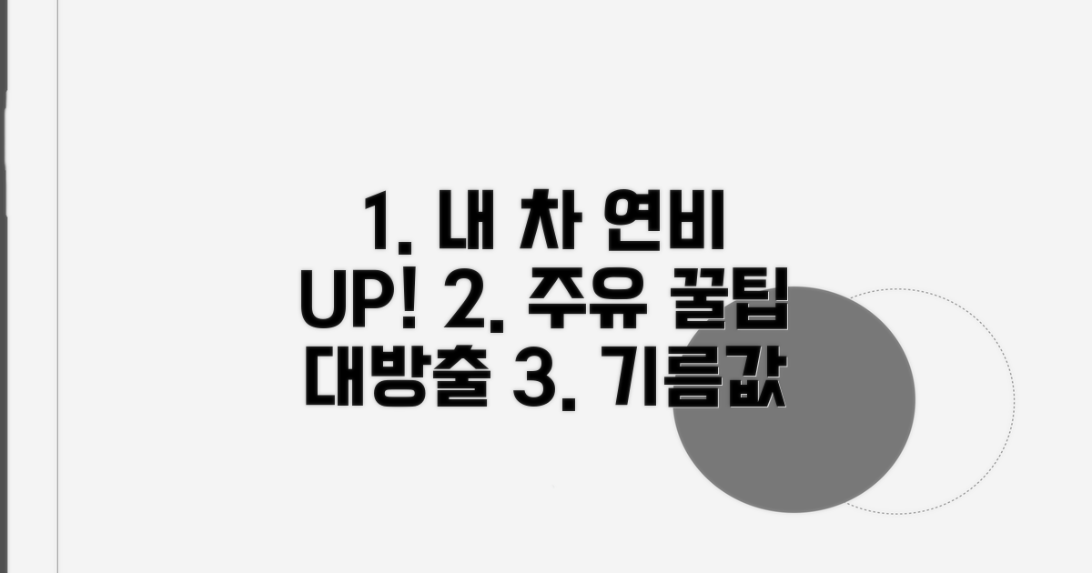 내 차 연비 높이는 주유 꿀팁