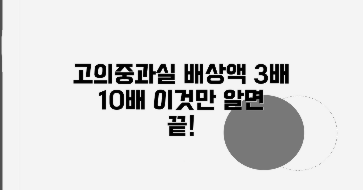 고의 중과실 3배 10배 배상액
