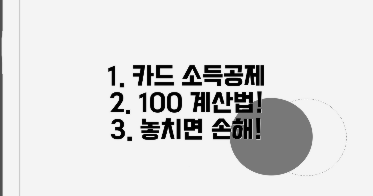 신용카드 소득공제 계산법 완벽 가이드