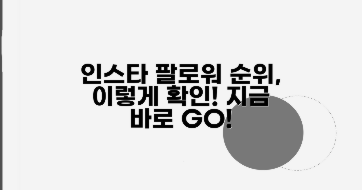 인스타 팔로워 순위 확인 방법