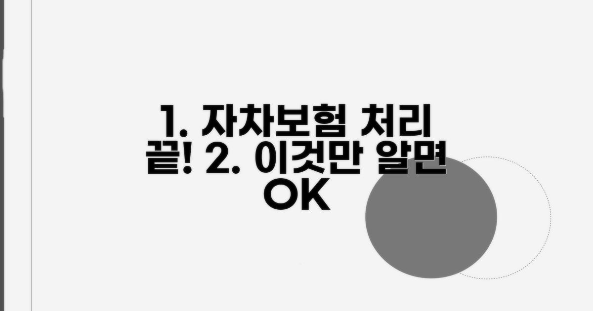 자차보험 처리, 이것만 알면 끝