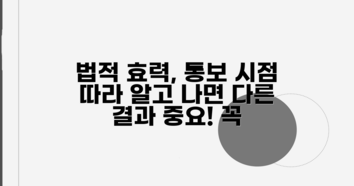 통보 시점별 법적 효력 분석