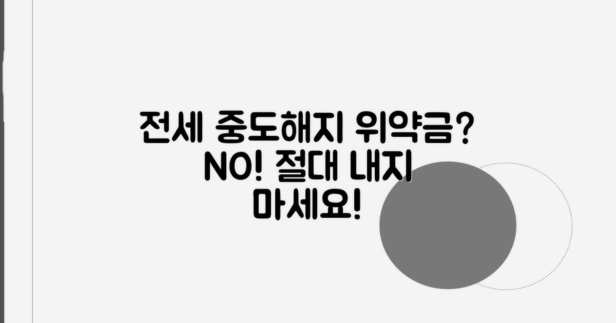 전세 중도해지 위약금, 어떻게?