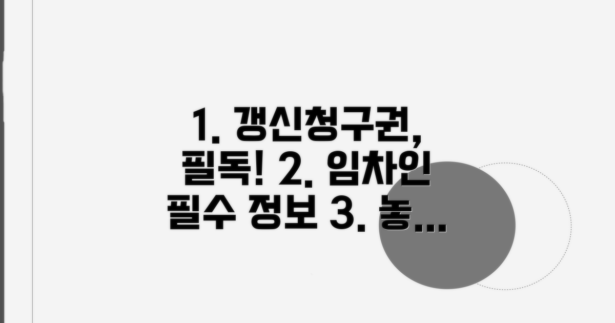 임차인의 갱신청구권 기본 정보