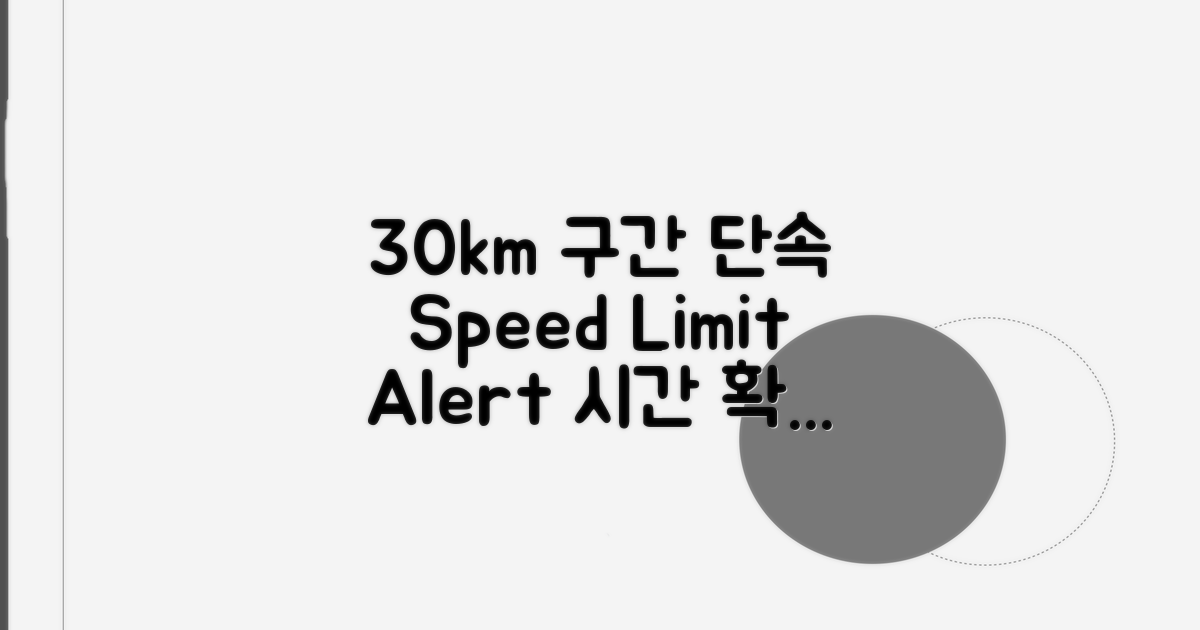 30km 구간 단속 시간 안내