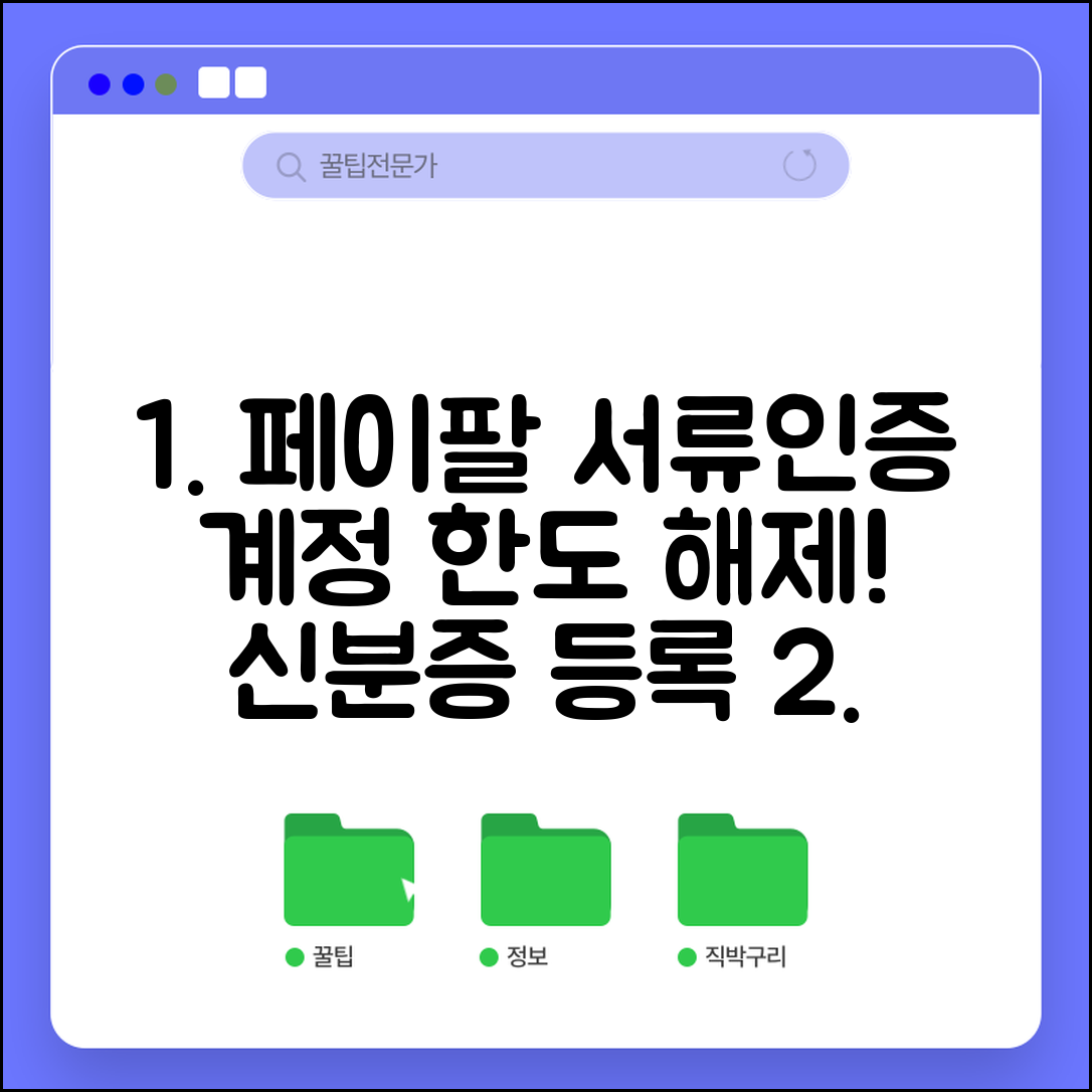 페이팔 서류번호 인증 과정 | 본인 확인을 위한 신분증 등록과 계정 한도 해제
