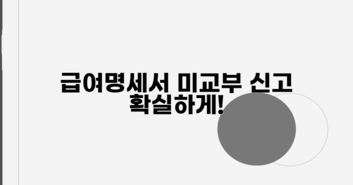 급여명세서 미교부 신고 방법