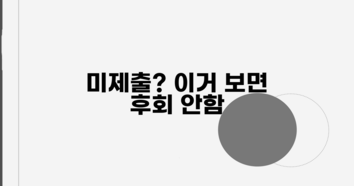 미제출 시 벌어지는 일들 총정리