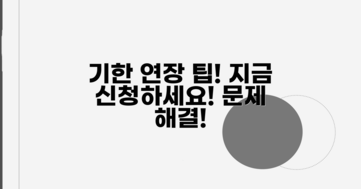 핵심 팁: 기한 연장 방법은?