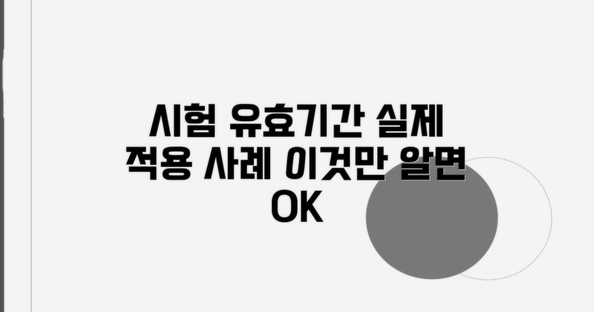 시험 유효기간 적용 사례