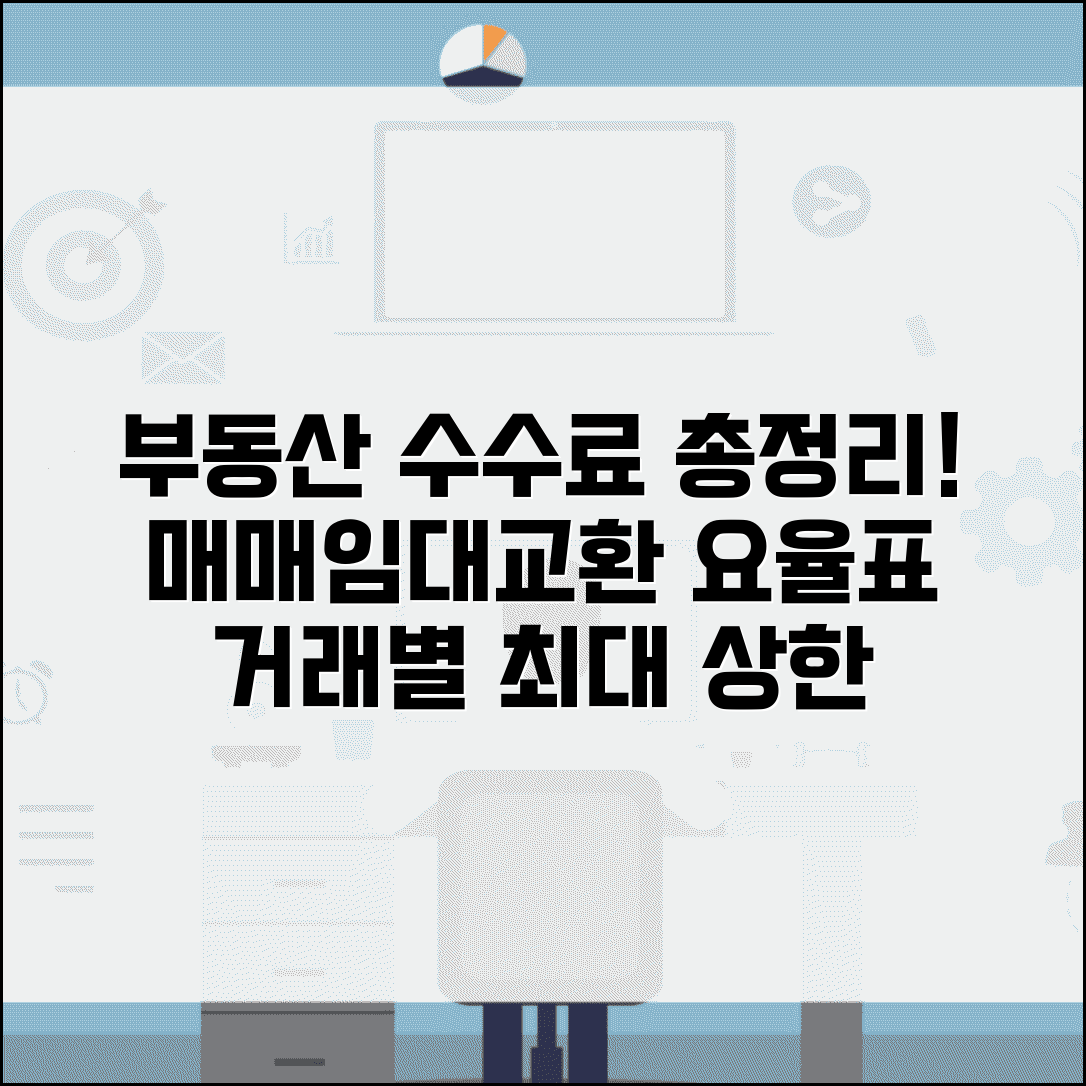 부동산중개수수료요율표 거래 유형별 | 매매 임대 교환 등 거래 형태에 따른 수수료 상한