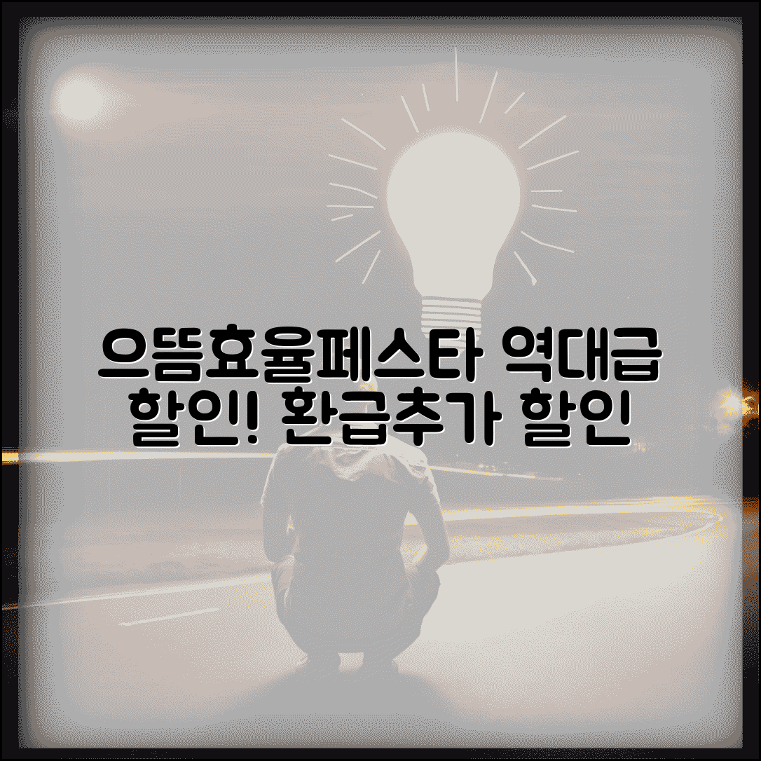 으뜸효율가전페스타 할인 이벤트 | 환급 혜택과 함께 추가 할인받는 쇼핑 기회