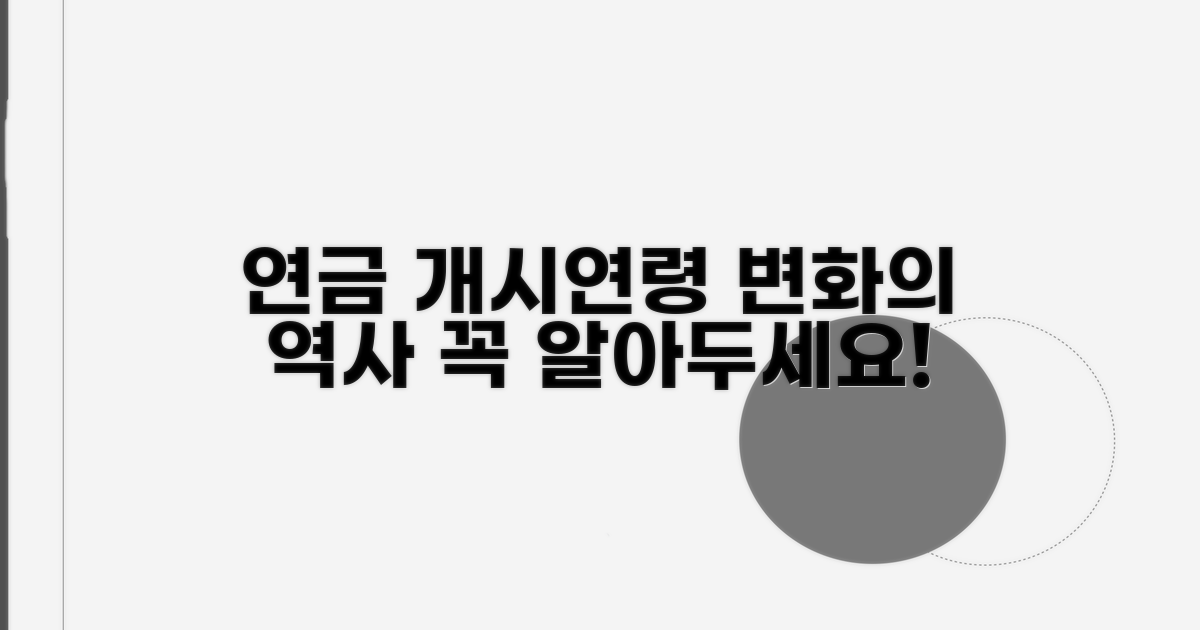 연금 개시연령 변경 역사 짚어보기