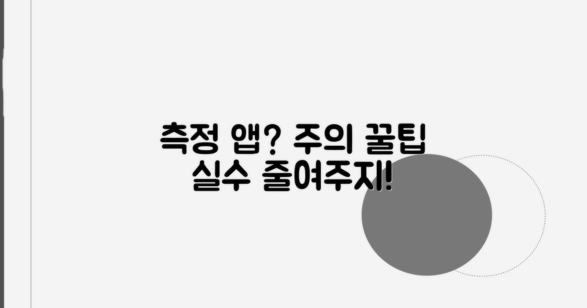 측정 앱, 주의할 점과 꿀팁