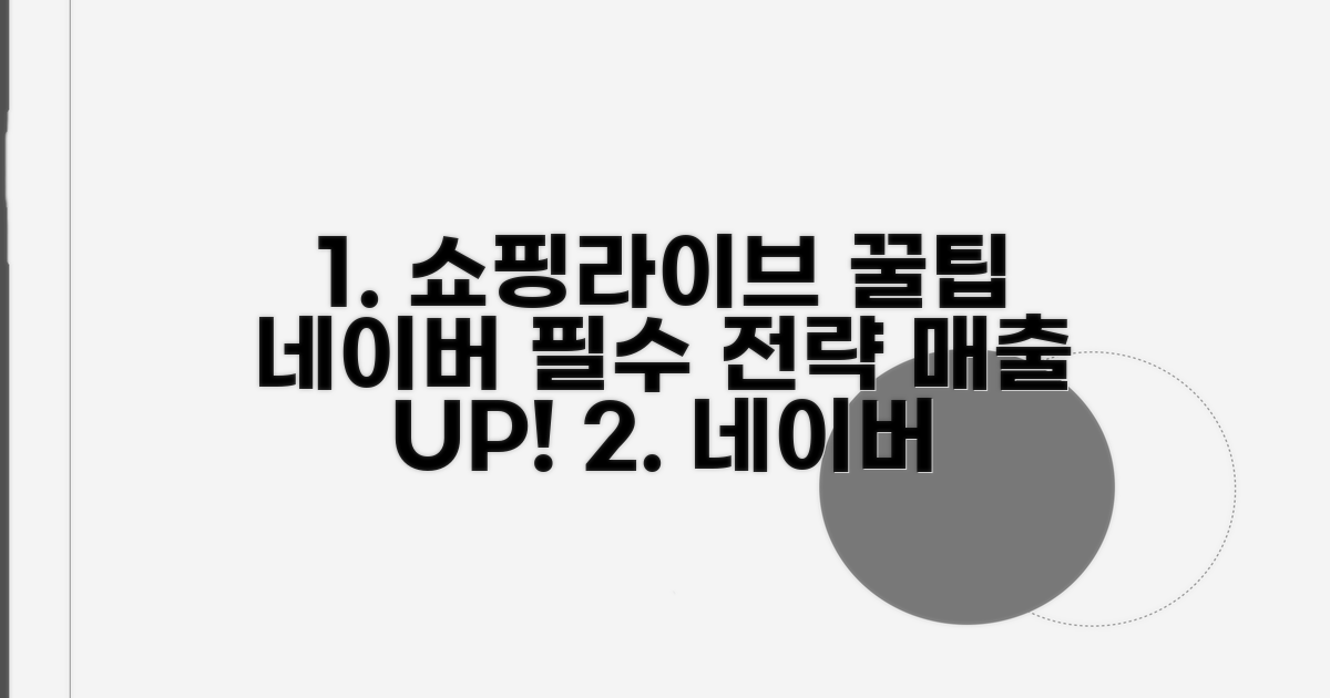 네이버 쇼핑라이브 필수 전략과 꿀팁