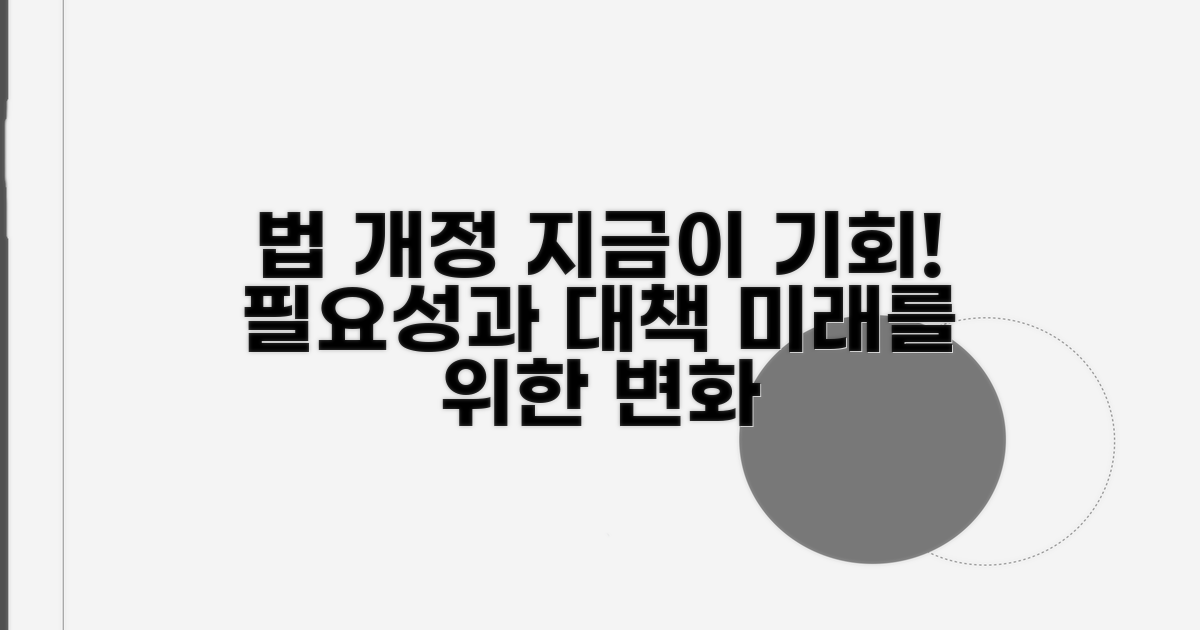 법 개정 필요성과 대응 방안