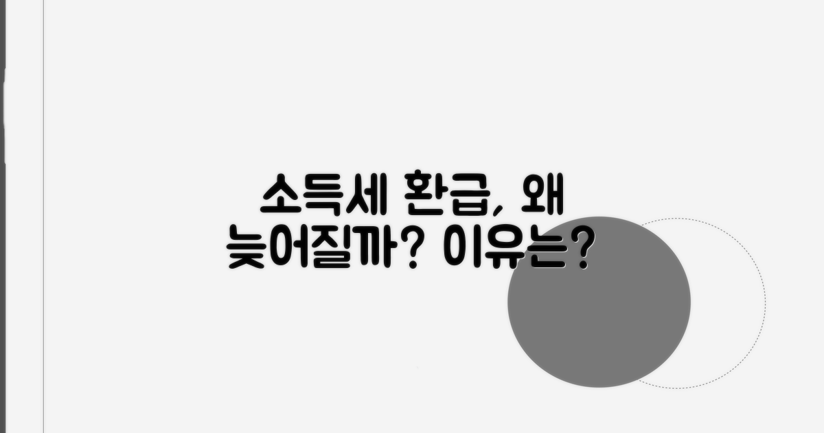 소득세 환급금, 왜 늦어질까?