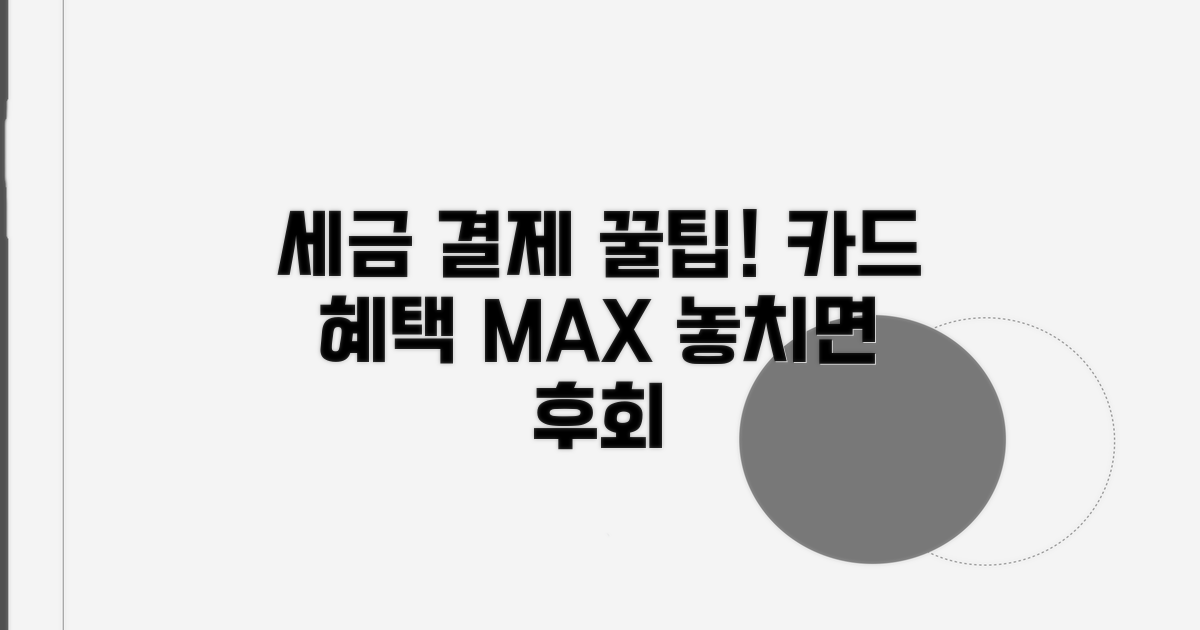 세금 카드 결제 꿀팁 모음