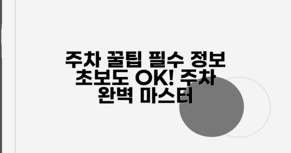 주차 팁과 놓치면 안 될 정보