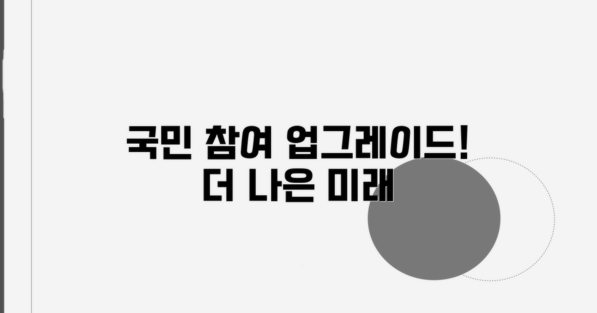 국민 참여 활성화 방안