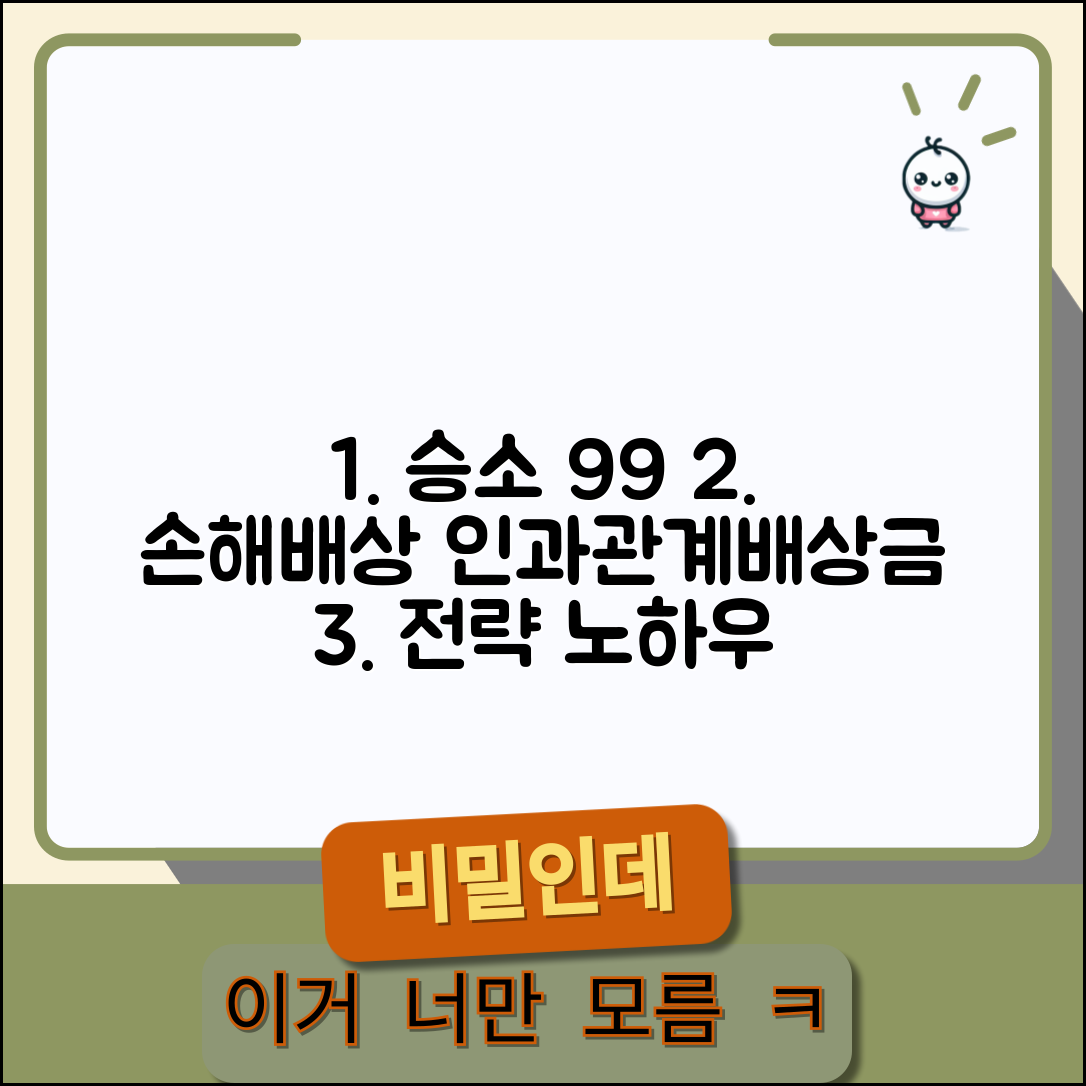 손해배상 청구소송 승소 전략 | 인과관계 입증방법 | 적정 배상금액 산정 노하우