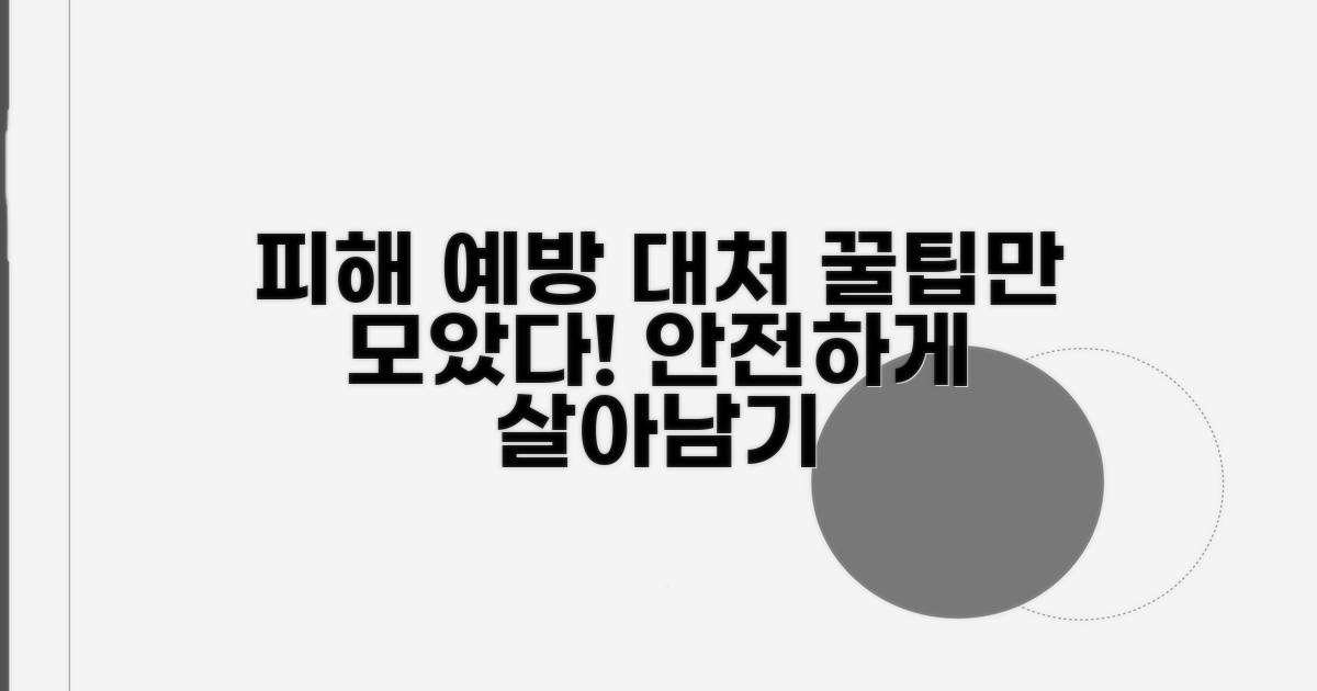 피해 예방 및 대처 꿀팁