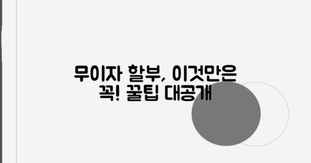 무이자 할부, 이것만은 꼭 알자