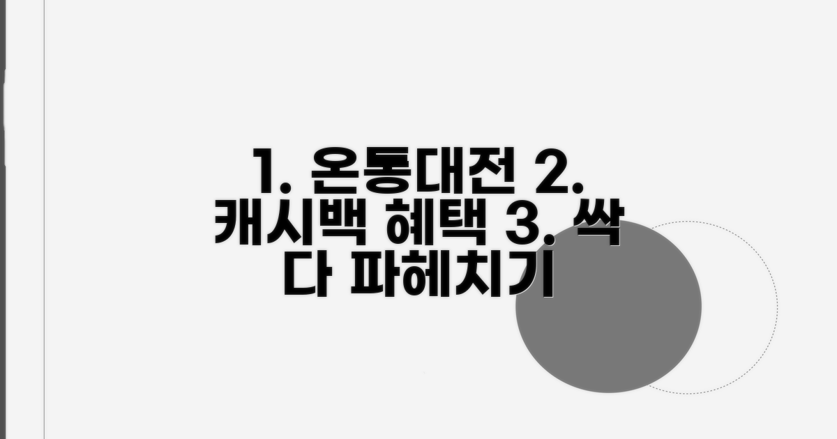온통대전 캐시백 혜택 파헤치기