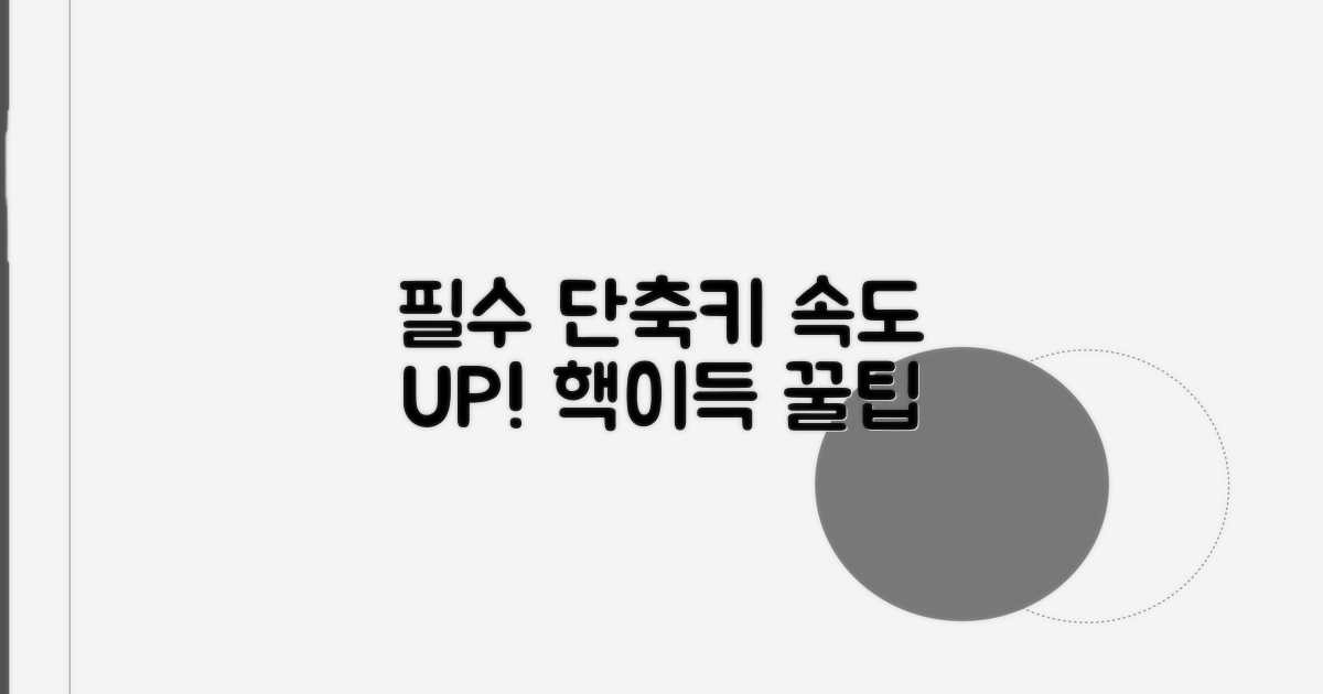 필수 단축키 모음과 활용법