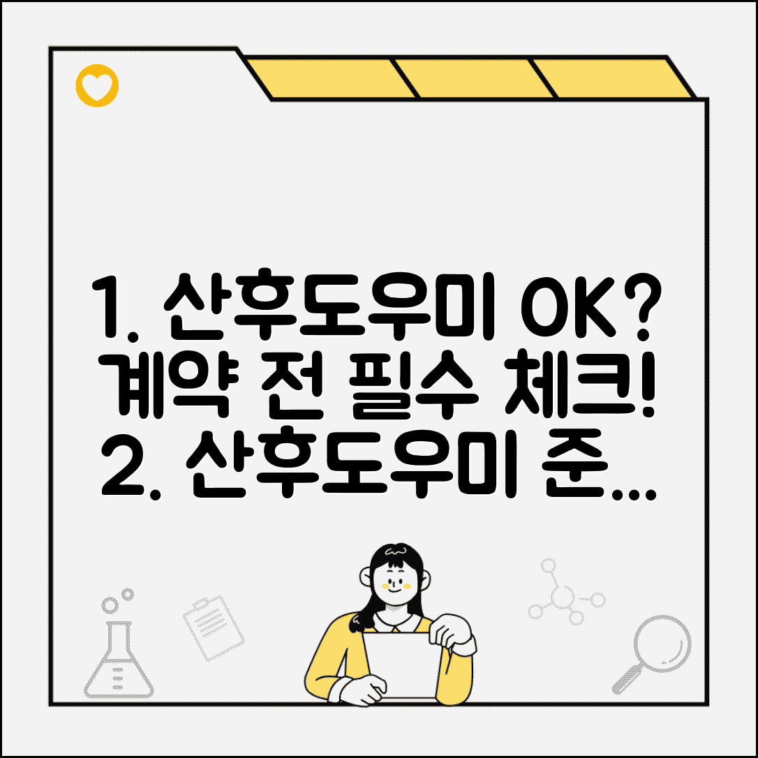 산후도우미 준비 체크리스트 | 산후 도우미 계약 전 확인