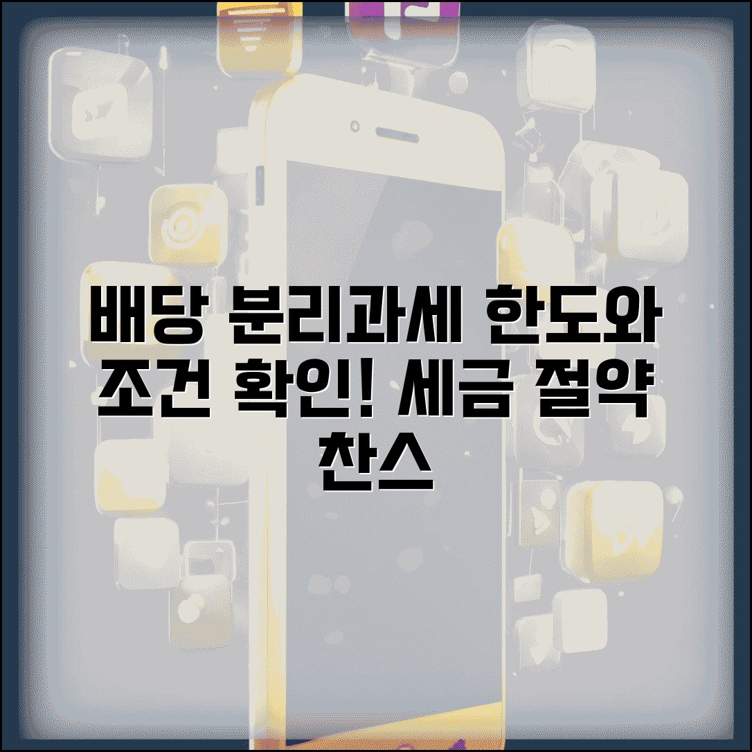 배당금 분리과세 한도와 조건 | 배당소득 분리과세 선택 가이드