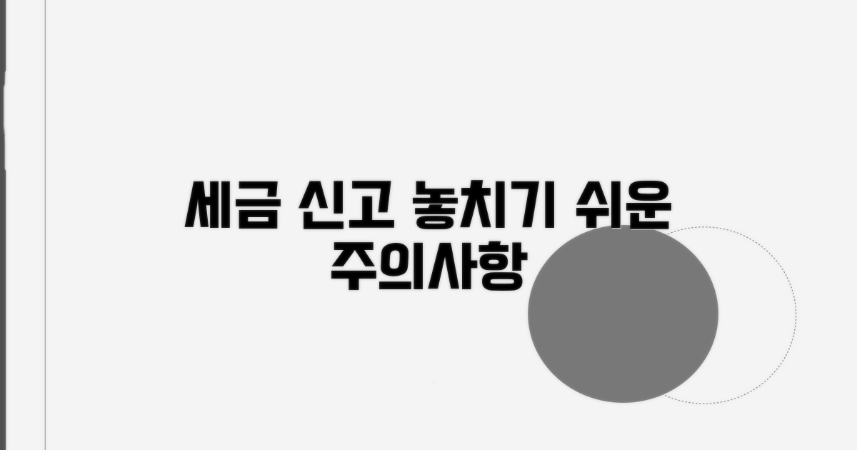 놓치기 쉬운 세금 신고 주의사항 체크