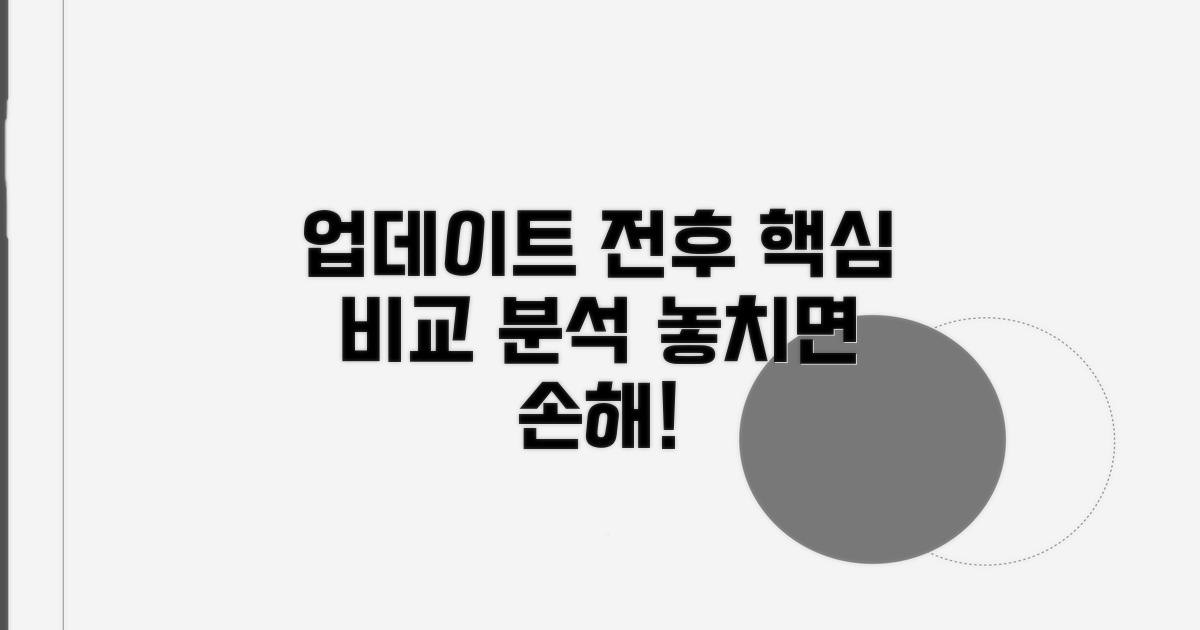 업데이트 전후 기능 비교 분석