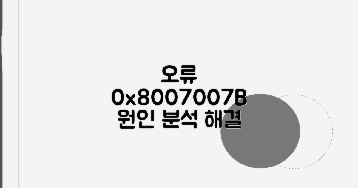 오류 0x8007007B, 핵심 원인 분석